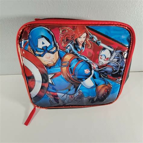 Marvel Avengers Lunch Bag Insulated With Captain America Black Widow