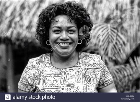 Native Woman In Colorful Dress In The Fiji Islands Stock Photo Alamy