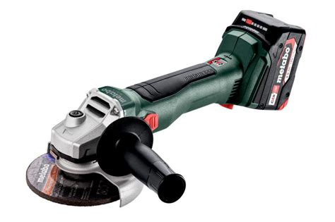 Мощная аккумуляторная болгарка Metabo W 18 L BL 9-125: с АКБ 2шт-18В/4 ...