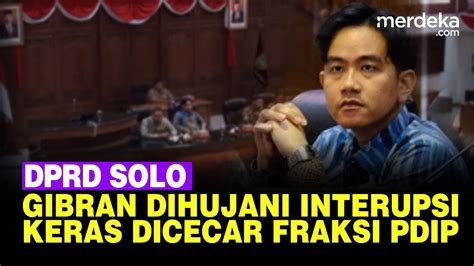 Momen Gibran Dihujani Interupsi Dari Fraksi PDIP Dalam Rapat Paripurna