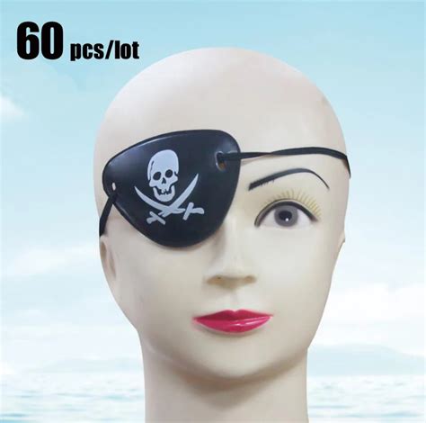 60 Pcslot Pirate Eye Mask Pirate Toy Christmas Toy Pirate Eye Patch Mask Eyeshade Plain