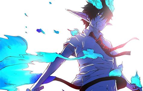 Anime Art Guy Ao No Exorcist Rin Okumura Blue HD Wallpaper Pxfuel