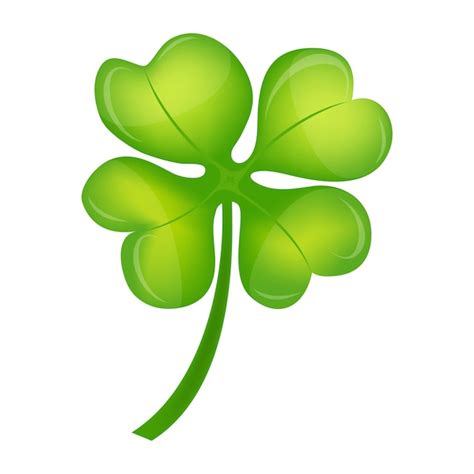 Premium Vector Four Leaf Clover On St Patrick Day