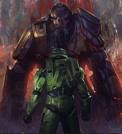 [Fanart] Chief vs Atriox. : r/halo