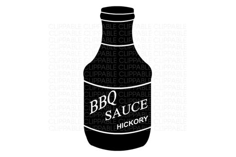 Items Similar To Bbq Sauce Bottle Clip Art Silhouette Png Digital