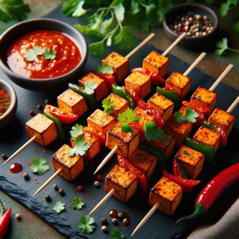 Las Salchichas De Tofu Picante Foto Premium