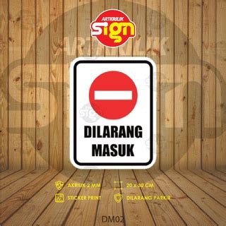 Jual DILARANG PARKIR SIGN AKRILIK DILARANG PARKIR DIDEPAN PINTU