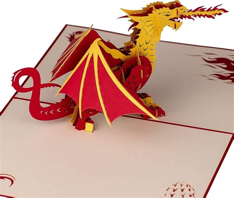 Dragon Pop Up Card By Devine Popup Cards D Pop Up Birthday Cards For