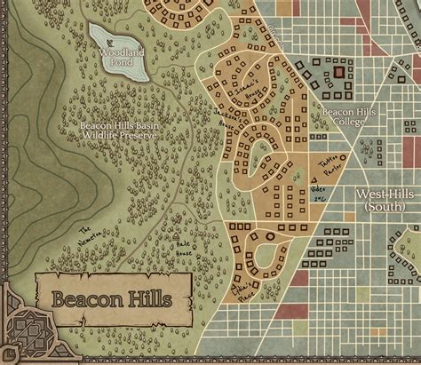 Beacon Hills Map DIGITAL DOWNLOAD Teen Wolf Art Print Poster - Etsy