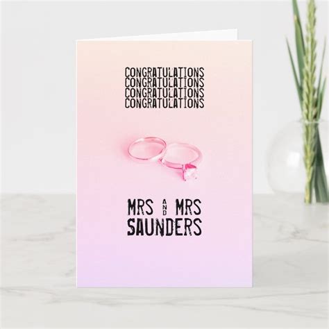 Congratulations Mrs And Mrs Lesbian Wedding Card Zazzle Wedding Cards