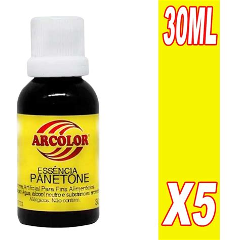 Essência de Panetone 30ml Arcolor kit C 5 Embaleme Embalagens e Festas