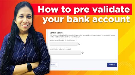 How To Validate Bank Account In Income Tax Site How To Pre Validate