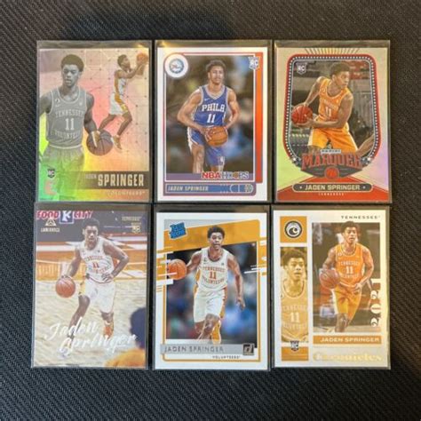 Panini Jaden Springer Rookie Card Lot Hoops Silver Marquee