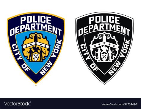 New York City Police Department Logo Royalty Free Vector