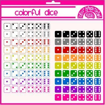 Colorful Dice Clipart Graphics (Personal and Commercial Use) | Clip art ...