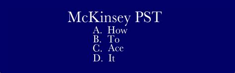 Mckinsey Problem Solving Test