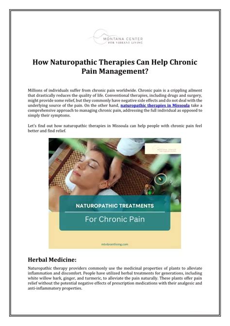 Ppt How Naturopathic Therapies Can Help Chronic Pain Management