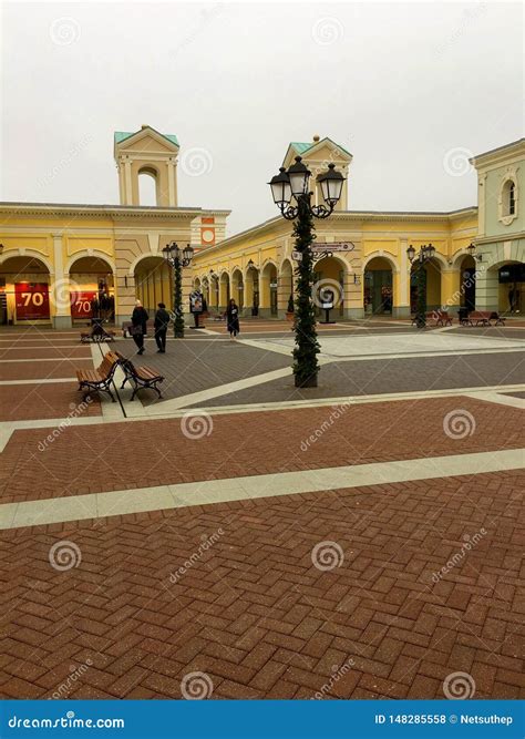 Landmarks of Outlet Village Pulkovo in St.Petersberg Editorial Stock