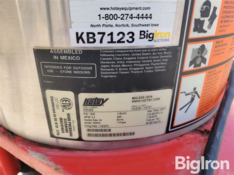 Hotsy 555SS Hot Water Electric Pressure Washer Agriculture BigIron