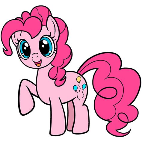 How To Draw Pinkie Pie From My Little Pony Really Easy Drawing Tutorial