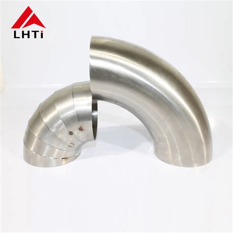 Titanium Alloy 90 Degree Elbow Pipe Fittings ASTM B363 WPT2 LR SR