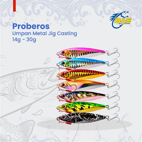 Jual PROBEROS Umpan Metal Jig 14g 21g 30g Umpan Casting Jigging MJ053