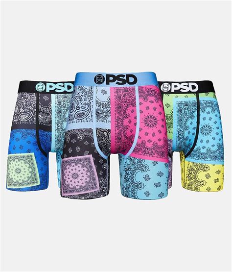 Psd 3 Pack Patches Stretch Boxer Briefs Mens Boxers In Multi Buckle