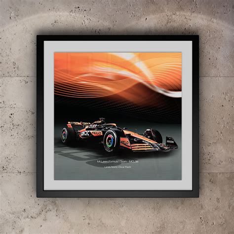 Mclaren F1 Car Poster 2024 Mcl38 Lando Norris Oscar Piastri Wall Art