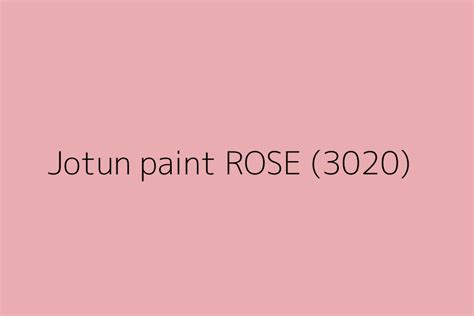 Jotun Paint ROSE 3020 Color HEX Code