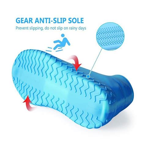 Buy Silicone Outdoor Shoe Cover Riding Rain Boots Cover Reusable Dust Cover Waterproof Thick Non