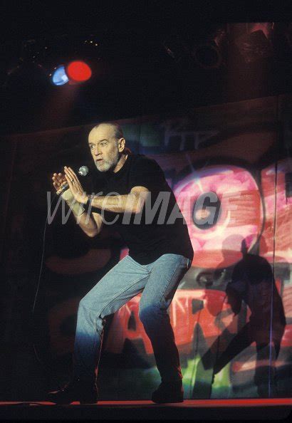 Stand up comedian actor and author George Carlin is shown performing ...