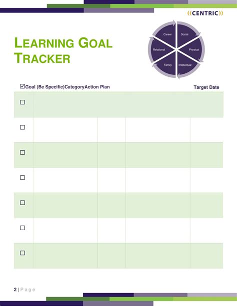 Free Printable Goal Tracker Templates Excel Pdf Word