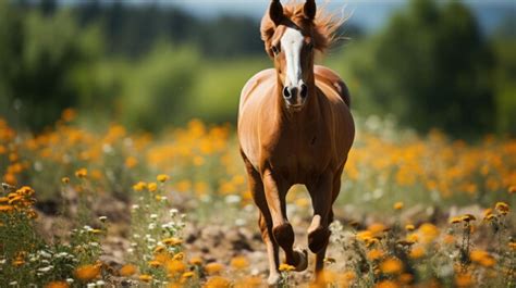 Premium AI Image | Arabian horse foal running portrait field with copy space stockphoto 50799762 ...