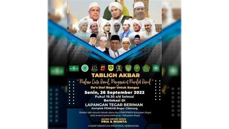 Gelar Tabliq Akbar Di Lapangan Tegar Beriman Cibinong Pemkab Bogor