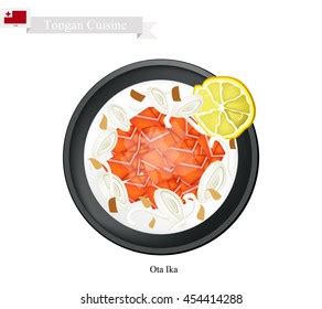 Tongan Cuisine Ota Ika Traditional Raw Stock Vector (Royalty Free) 454414288 | Shutterstock