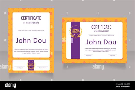 Student certificate design template set Stock Vector Image & Art - Alamy