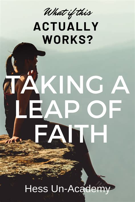 Taking A Leap Of Faith Is A Success Principle And A Necessary Life