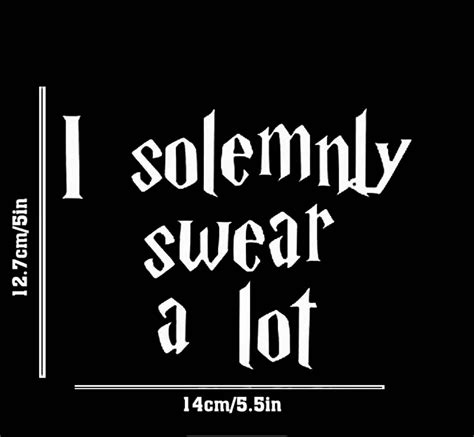 I Solemnly Swear A Lot Window Decal Etsy