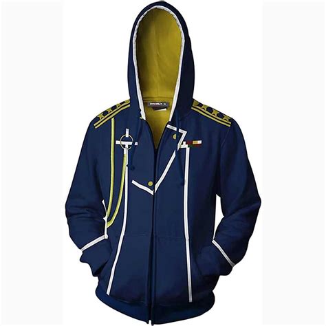 Fullmetal Alchemist Edward Elric Hoodies Full Zip Jacket Cosplay