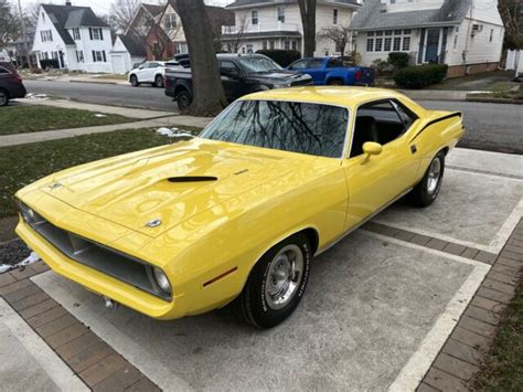 1970 Plymouth Cuda Coupe Yellow Rwd Manual 440 For Sale