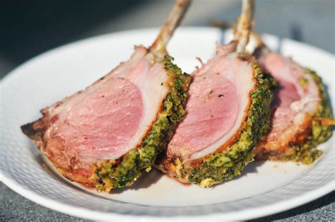 Grilled Mustard And Herb Crusted Rack Of Lamb Recipe The Meatwave