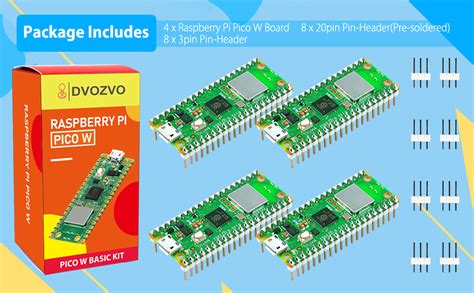 Amazon Dvozvo Pack Raspberry Pi Pico W With Pre Soldered Headers