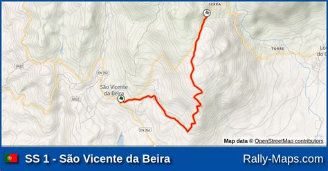 Ss S O Vicente Da Beira Stage Map Rally Serra Da Estrela