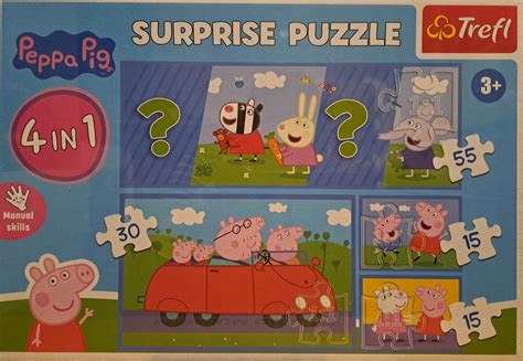 TREFL SURPRISE PUZZLE 4W1 ŚWINKA PEPPA PIG 91864 12968680157 Allegro pl