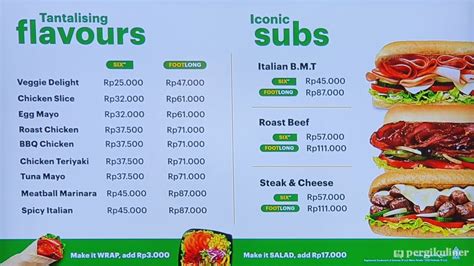 Selalu Diperbarui Menu Subway Cibinong Bogor