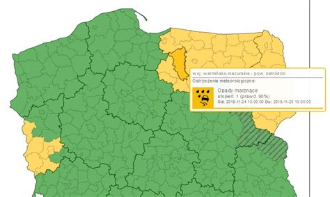 Ostrze Enie Meteorologiczne Dla Powiatu Ostr Dzkiego Ostr Da News