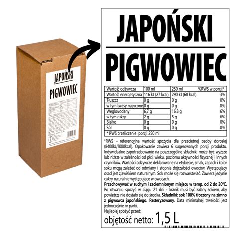 Sok z pigwowca Japoński PIGWOWIEC 100 1 5L Sadvit