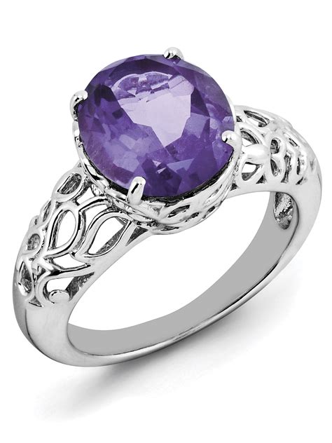 Sterling Silver Amethyst Ring - Walmart.com