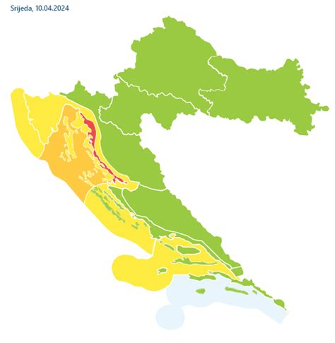 Od danas crveni meteoalarm Stigla je promjena vremena uz žutu kišu iz