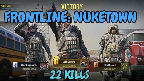 FRONTLINE NUKETOWN I MVP I 22 KILLS I Call Of Duty Mobile YouTube